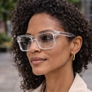 New Authentic Karl Lagerfeld Transparent Optical Frames Champagne Eyeglasses